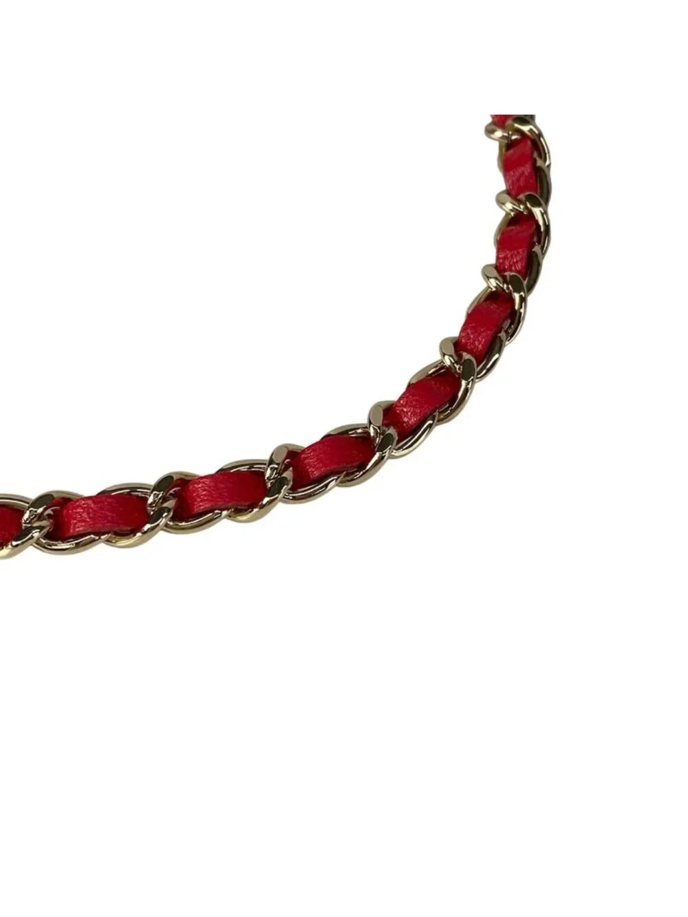 Chanel Vanity Bag Quilted Red Box Bag Chain Shoulder Gold with Mirror Mini